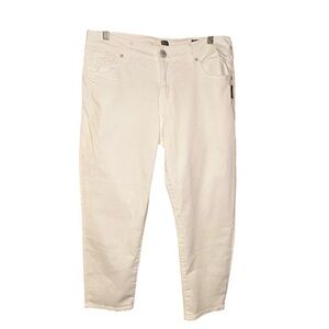 Silver Jeans Co. Suki High Capri White Denim Jeans W34‎ L24 Super Stretch